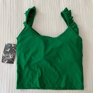 Kortni Jeane swim top with ruffle straps
